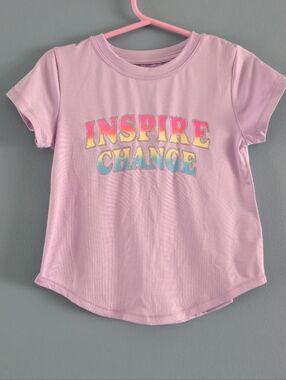 3T Pink 'Inspire Change' Short Sleeve Graphic Tee